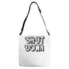 shut down slogan Adjustable Strap Totes
