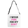 i wear pink for my aunt breast cancer Adjustable Strap Totes