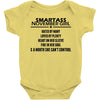 Smartass November Girl Baby Onesie