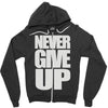 never give up (2) Zipper Hoodie