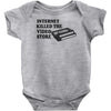 internet killed the video store Baby Onesie
