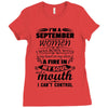 I Am A September Women Ladies Fitted T-Shirt