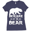 Beware Of The Bear Ladies Fitted T-Shirt