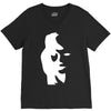 sax player lady face optical illusion V-Neck Tee