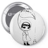 winter girl Pin-back button
