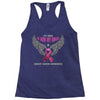 my hero is now my angel breast cancer awareness Racerback Tank