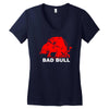 bad bull Women's V-Neck T-Shirt