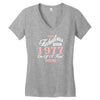 sassy fabulous since 1977 birthday gift Women's V-Neck T-Shirt
