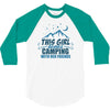 This Girl Loves Camping With Her Friends 3/4 Sleeve Shirt