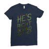 zombie right behind Ladies Fitted T-Shirt