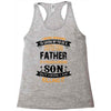 Super Cool Father Of A Freaking Awesome Son Racerback Tank