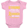 We Don't Know How Strong We Really Are Until Being Strong Is The Only Baby Bodysuit