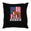 usa boxer flag Throw Pillow
