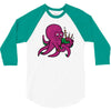 purple octopus playing the bagpipes 3/4 Sleeve Shirt