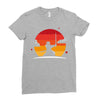 Samurai Sunset Ladies Fitted T-Shirt