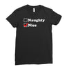 more nice than naughty Ladies Fitted T-Shirt