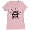 evil skull face Ladies Fitted T-Shirt