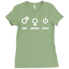 man woman geek Ladies Fitted T-Shirt