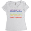 earth is not flat Women's Triblend Scoop T-shirt