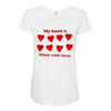 my heart is filled with love Maternity Scoop Neck T-shirt