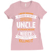 Super Cool Uncle Of A Freaking Awesome Niece Ladies Fitted T-Shirt
