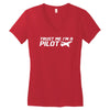 trust me, i'm a pilot   captain airplane flight crew plane airport tee Women's V-Neck T-Shirt