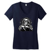 evil skull humor Women's V-Neck T-Shirt