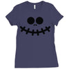 pumpkin funny face Ladies Fitted T-Shirt