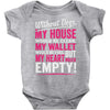 without dogs my heart would be empty Baby Onesie