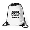 personalised auntie Drawstring Bags