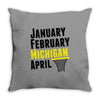 January February Michigan April - March Madness Basketball Throw Pillow