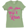 this mom hugs kiss es Ladies Fitted T-Shirt