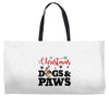 christmas dogs and paws Weekender Totes
