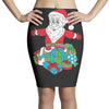 santa with piles of christmas Pencil Skirts
