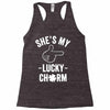 she's my lucky charm Racerback Tank