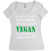 vegan Women's Triblend Scoop T-shirt