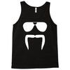 aviator sunglasses horseshoe fu manchu biker mustache Tank Top