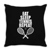 Eat Sleep Tennis Repeat Throw Pillow