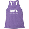 boys with blue eyes Racerback Tank