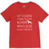 i talk to my boxer! V-Neck Tee