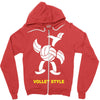volleyball style sport funny gift present outdoor Zipper Hoodie