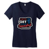 star spangled hammered Women's V-Neck T-Shirt