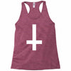 wasted youth inverted cross indie geek swag funny Racerback Tank