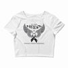 my hero is now my angel stomach cancer awreness Crop Top