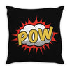 POW! Funny Explosion Cartoon Throw Pillow