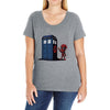 defacing the phonebox hoody Ladies Curvy T-Shirt