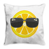 Lemon with Glasses Throw Pillow