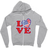 star spangled hammered Zipper Hoodie