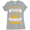 Sit In Church And Think About Fishing Ladies Fitted T-Shirt