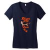 Sleeps With Doxie Women's V-Neck T-Shirt